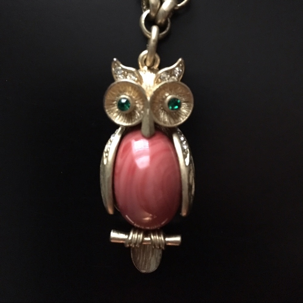 Stella & Dot gold owl necklace